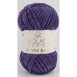 Wolans Bunny Baby Chenile Style Yarn Wool 72 Colours Available 100g Balls (Purple Col 16)