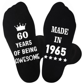 Jeasona 60th Birthday Gifts for Men 1965 Calf-Socks 1965 Birthday Gifts for Men 60th Birthday Gifts for Men Keepsake 60th Birthday Gifts for Dad/Grandad/Husband Mens 60th Birthday Gifts Ideas