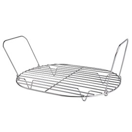 Steam and Roast Rack Stainless Steel Compatible with Ninja Foodi Possible Cooker Pro 8.5 Qt MC1000, MC1001, MC1010 Series Slow Cooker Crock Pot Oval Chrome Pack (1)