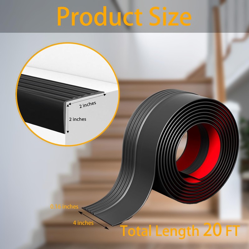 Vinyl Stair Nosing, Stair Edge Trim, Stair Edge Protector, Non-Slip