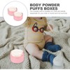 NOLITOY 2pcs After-Bath Empty Puff Box, Body Powder Container Puff