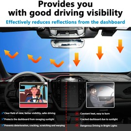 CIMOF Dash Cover Mat for Subaru Forester Accessories 2025 2026, Dashboard Mat, Center Console Cover Sunshield Protector pad, Dashboard Decorative Interior, UV Rays Protector Mat (Red Trim)