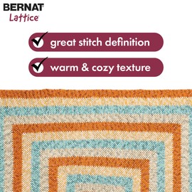 Bernat Lattice - 3 Pack of 389 Yards/7.8 oz Fireball 54% Polyester 28% Acrylic 18% Nylon Yarn