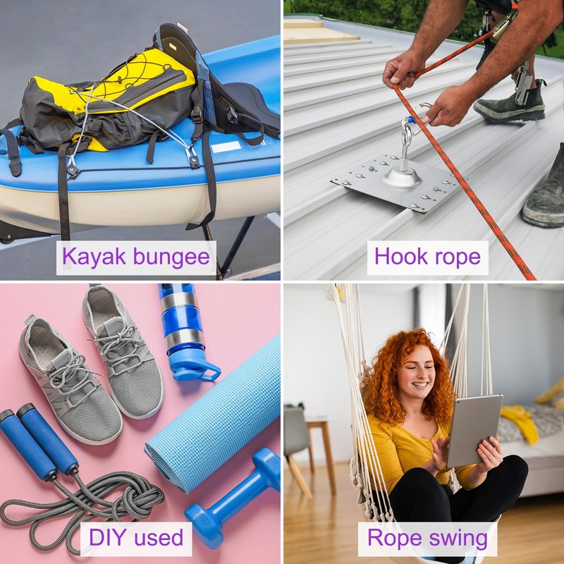 DMiotech 0.4 Inch Shock Cord, 10 Feet Brown Bungee Cord