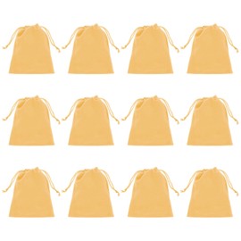PATIKIL Velvet Gift Bags, 12 Pack 4 x 5 Inch Velvet Drawstring Bag Jewelry Pouch Gift Packaging Bag for Wedding Favor Party Birthday Festivals Gold