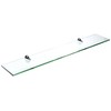 Spancraft Glass Peacock Glass Shelf, Chrome, 8 x 24