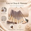 Glamza 12-Piece Champagne Brushes Set In Pouch1 Units