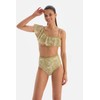 Dagi Women's Fashion, One Shoulder Triangle Bikini Top, Pistachio Green
