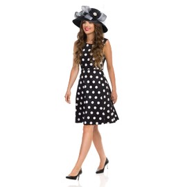 Wimdream Women Church Hats Kentucky Derby Wedding Dress Satin Ribbon Hat Black