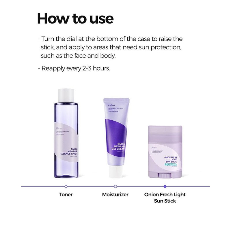 ISNTREE Protector Solar Facial en Barra Onion Fresh No Sebum