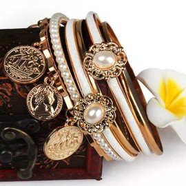 Fashion Women Lots Style Bracelet Gold Rhinestone Bangle Charm Cuff Jewelry