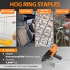 KAMSIN C1214 Galvanized Hog Ring Staples,11/32"(8.8mm) Inner Crown, 1,800 PCS/Pack,