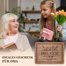 Juratar® Gifts for Grandma, Elegant Chopping Board Made of Walnut Wood with Juice Groove, Walnut Wood Board as a Birthday Gift for Grandma, Antibacterial Natural Product, Grandma Gift