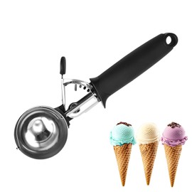 Ice Cream Scoop, Stainless Steel Cookie Scoop, Cookie Scoops for Baking, 2 Tbsp/ 30 ml/ 1 oz Cookie Dough Scoop, Ice Cream Scooper, Cookie Scooper for Baking, Cupcake Scoop