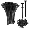 Uraqt Pack of 100 Cable Ties Black Set, 90 mm
