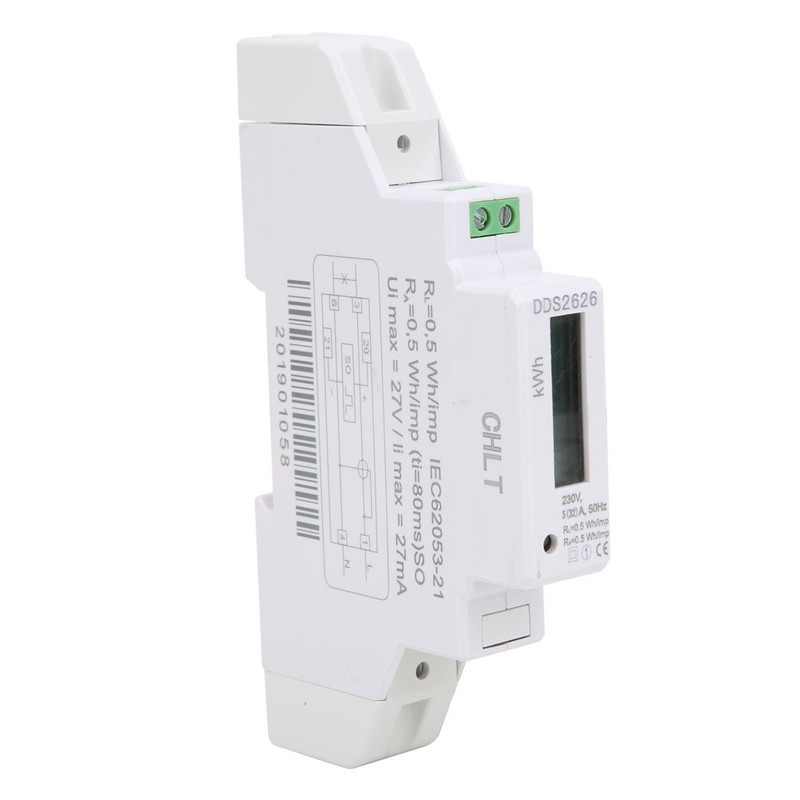 DDS2626 1P Single Phase Electronic Energy Meter LCD Display 35mm