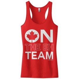 Threadrock Women's On The Eh Team Racerback Tank Top M Red