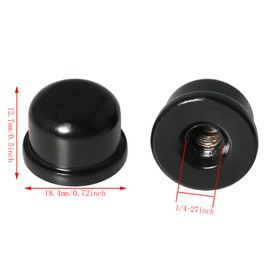 DGBRSM 2pcs Solid Lamp Finials Caps Tapped of Tops for Lamp Shade Holder Harp Lamp Finial Knob Lamp Accessories, Black