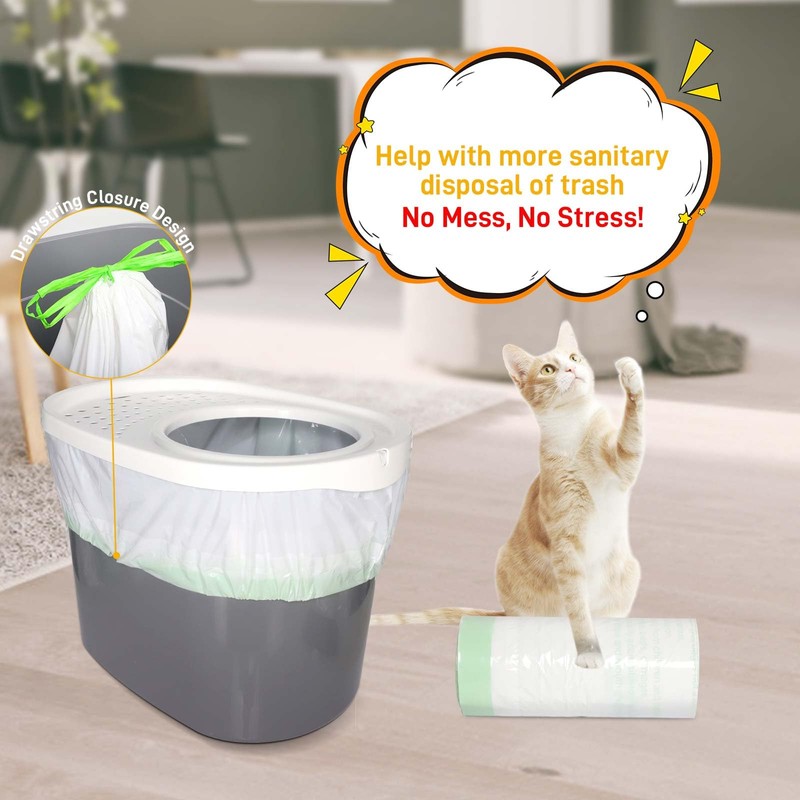 Cat Litter Box Liners Compatible with Top Entry Litter Pans