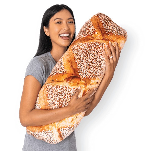 Much Comfort 32" 3D Seeded Baguette Throw Pillow - Made