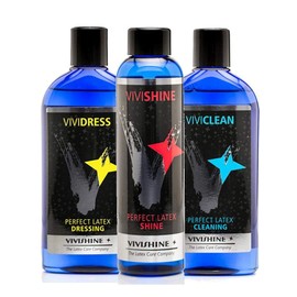 Vivishine 150ml - Vividress 250ml - Viviclean 250ml Combo - for Latex Clothing