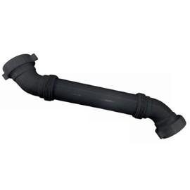 Highcraft Plastic Offset Trap 1-1/2" Black Trap for Kitchen Sink and Bathroom Sink Tubular Drain Applications, Includes Nuts and Rubber Washers