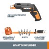 Worx 4V Electric Screwdriver, Rechargeable Cordless Power Screwdriver Set with