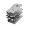 uxcell Glass Hinge Cabinet Door Hinge Glass Clamp,Stainless Steel, for