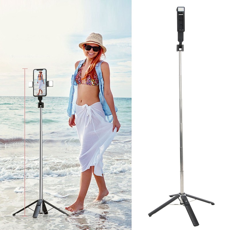Selfie Stick 360 Degrees Rotated LED Fill Light 3 Levels