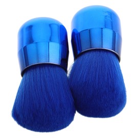 Baluue 2pcs Mushroom Blush Brush Portable Makeup Tools for Loose Powder and Blush Travel-friendly Design Gentle Skin Synthetic Fibers Compact for Go Use