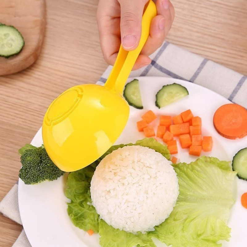 DOITOOL Round Rice Paddle Non Stick: 4pcs Rice Spoon Sushi
