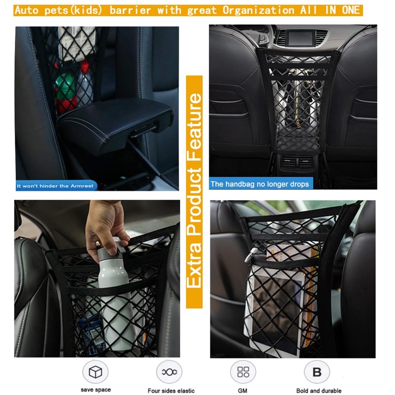 DYKESON Pet Barrier Dog Car Net Barrier with Car Mesh