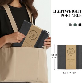 Vienrose Watercolor Sketchbook, 5.5"x5.5" Watercolor Journal with 24 Sheets 48 Pages 140 LB (300 GSM) Cotton Watercolor Paper, Grey Leather Cover Water Coloring Sketch Book As Travel Notebook