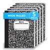 Rosmonde Composition Notebook Wide Ruled 5 Pack, 200 Pages (100