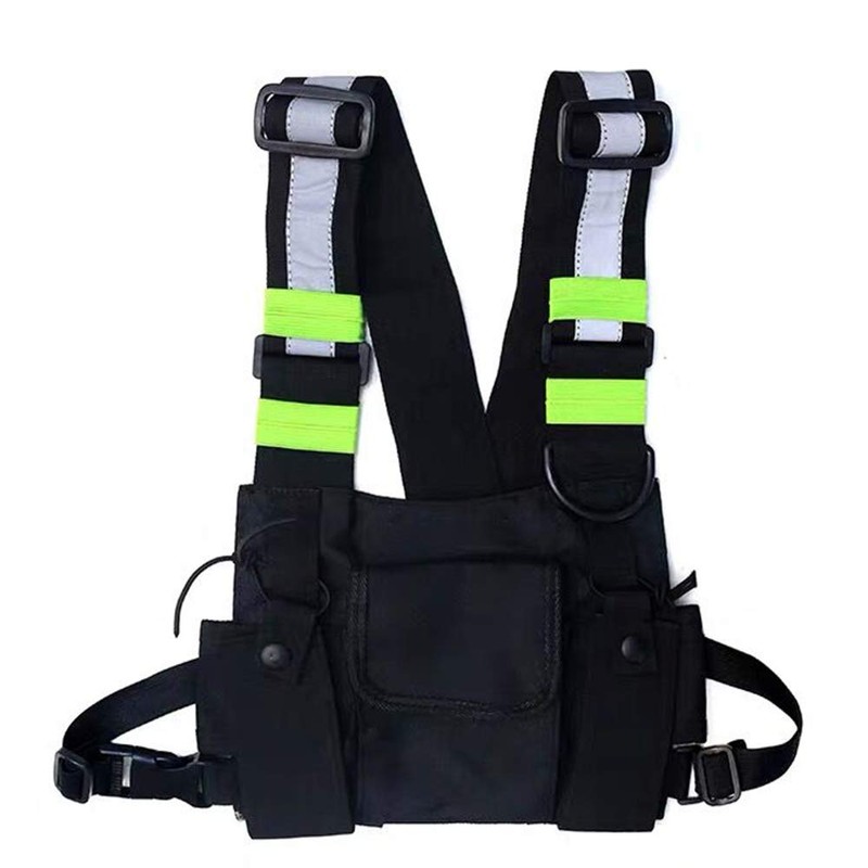 Clakllie Tactical Chest Bag Reflective Vest Chest Bag Outdoor Water