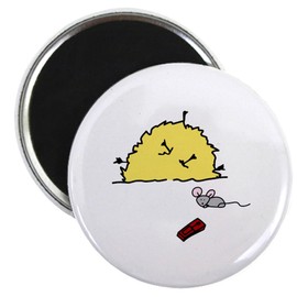 CafePress Cheese Trap Mouse Mice Rodent Animal Magnets 2.25" Round Button Magnet (10 Pack)