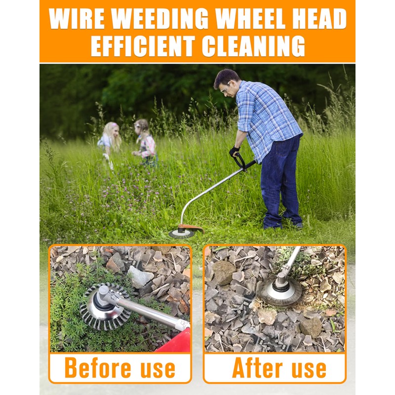 FANMANDY 10 Inch Indestructible Steel Wire Weed Eater Trimmer Head