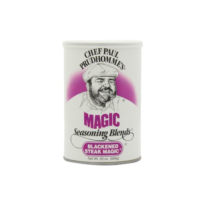 Chef Paul Blackened Steak Magic Seasoning, 20-Ounce Canisters (Pack of