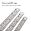 Mesee Set of 3 Pcs Stainless Steel Rulers, Metal Office
