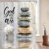 AMBZEK Zen Bible Verse Shower Curtain 72Wx78L Inch Long Scripture