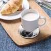 Vibiliyou 4PCS Coasters with Cork Base Desktop Protection Mat Absorbent