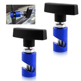 2PCS Car Hood Strut Clamp,Versatile Hood Prop Tool with Comfort T-handle for Securing Rod or as Spark Plug Gap Tool,2 in 1 Car Hoods Holder with Hole & M12 Spark Plug Gapping Tools (Blue M12/2PCS)