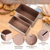 Bread Baking Mould with Lid, Rectangular Rose Gold, Toast Bread