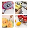 4 Pack Melon Baller Scoop-Melon Baller-Fruit Spoon-Wooden Handle Grapefruit Spoons