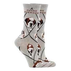 WHD Saint Bernard Socks (Gray, Medium)