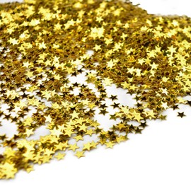 MIVAIUN 50 g Gold Stars Glitter Sequins, Star Confetti Gold, Confetti Small Scatter Decoration Glitter Metallic Foil Stars for Wedding Party Decoration Gift Decoration Craft DIY Window Decoration