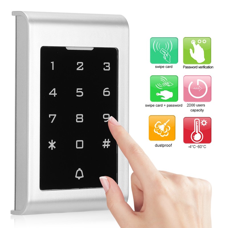 125KHZ RFID Door Opener 2000 Users Wiegand26 Card Password Security