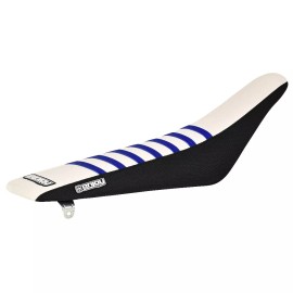 Yamaha 2002-2014 Yamaha YZ 125/250 Seat Cover By Enjoy MFG BLACK WHITE BLUE RIBS #67