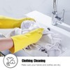 IUCGE Rubber cleaning gloves yellow 6 Pairs for Household,Reuseable dishwashing