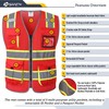 JKSafety 9 Pockets Hi-Vis Mesh Safety Vest for men and